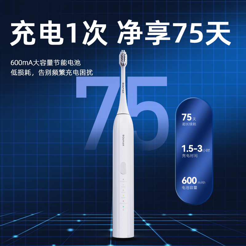 羅曼ROAMAN HT3 pro 鴻蒙智聯(lián)電動牙刷白色 黑色